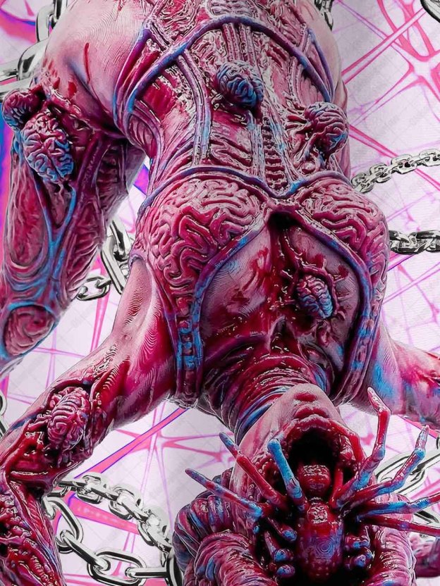 Bio‑Chain Distortion Graphic T-shirt