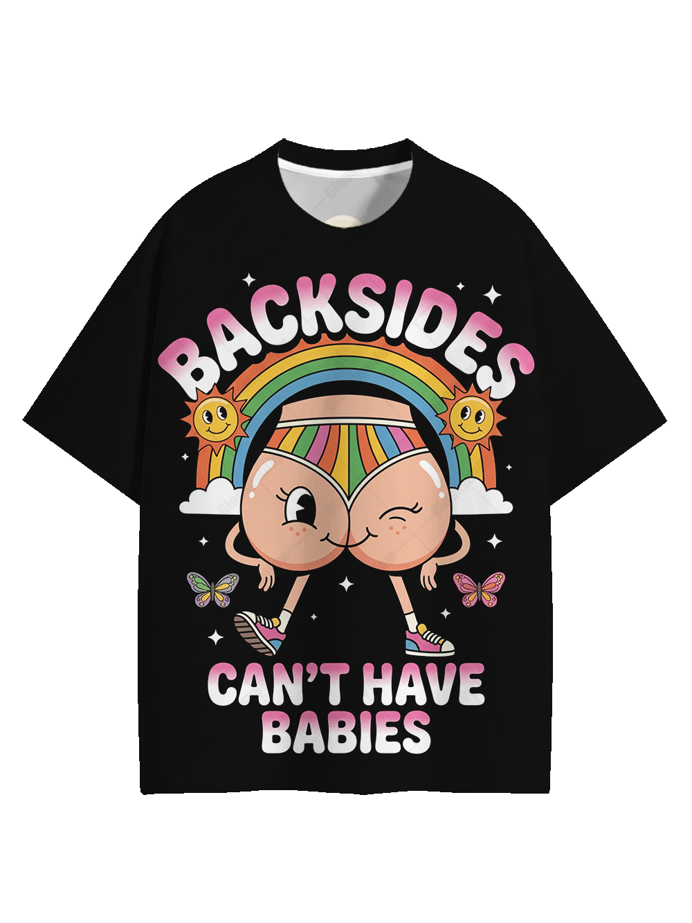 Ironic Rainbow Graphic T-shirt