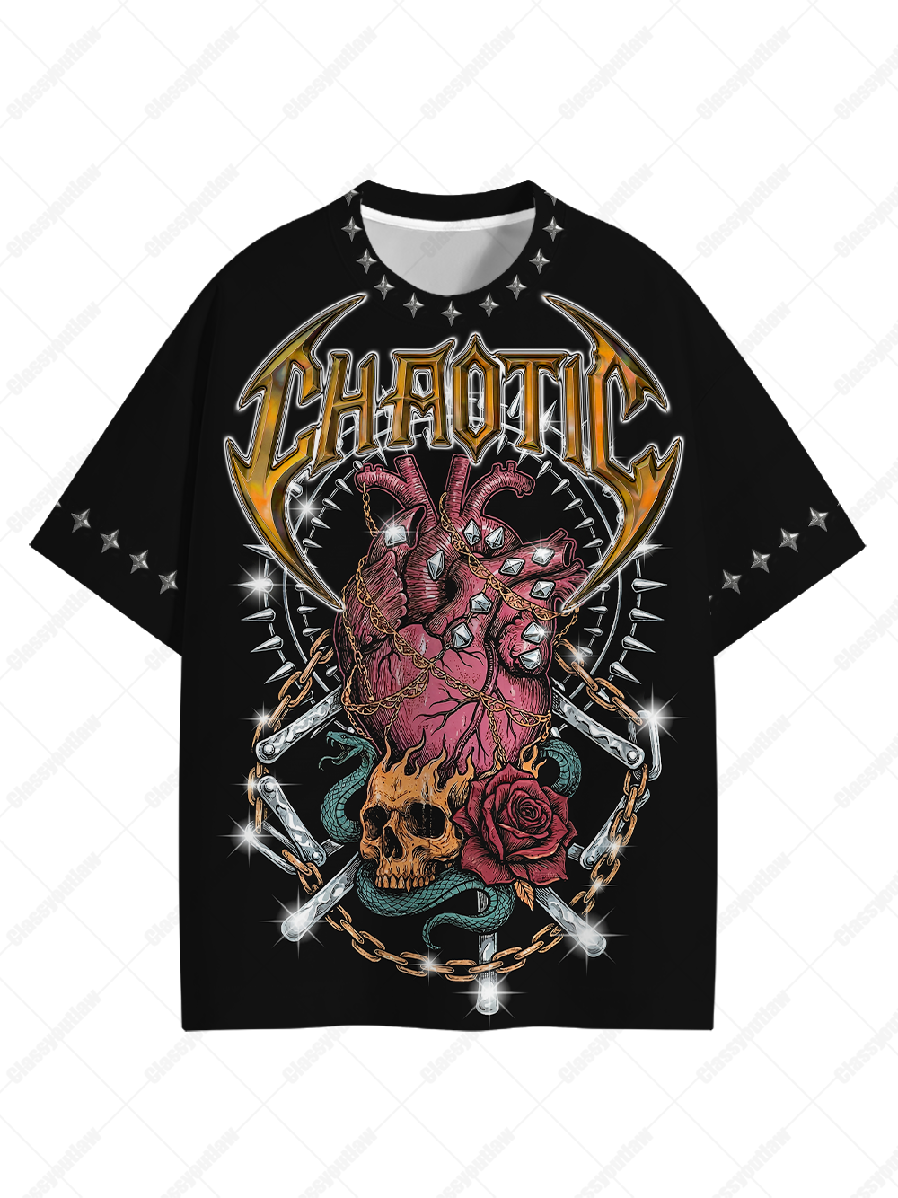 Chaotic Heart Graphic T-shirt