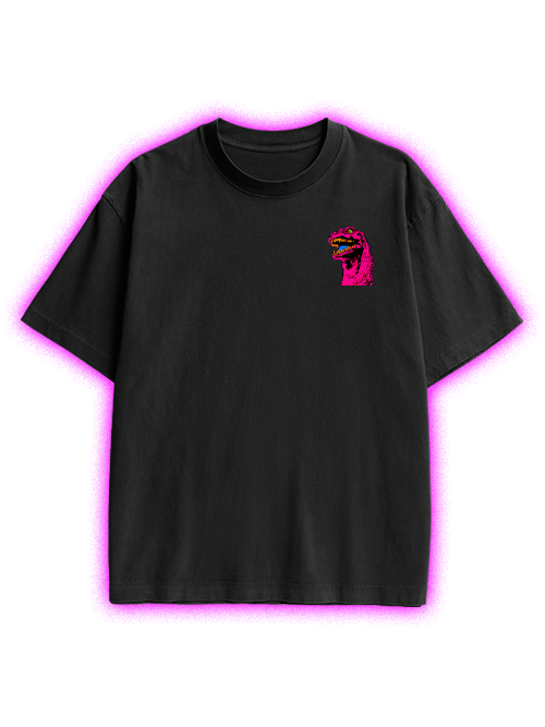 Neon Roar Double Sided Print Washed TShirt