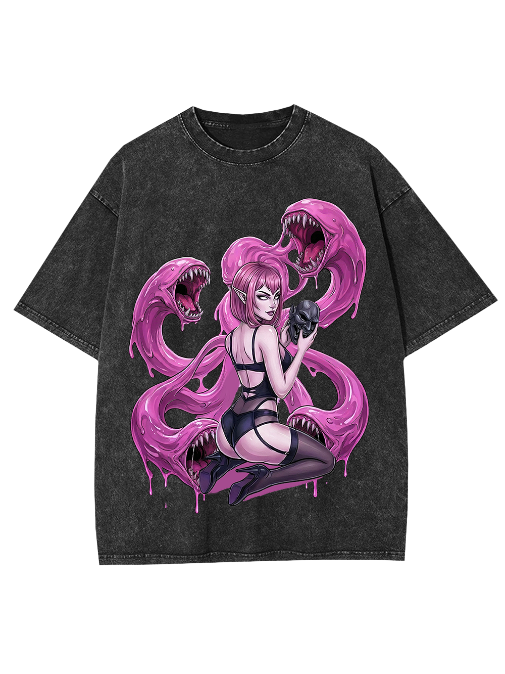 Neon Succubus & Dark Siren Washed Tshirt