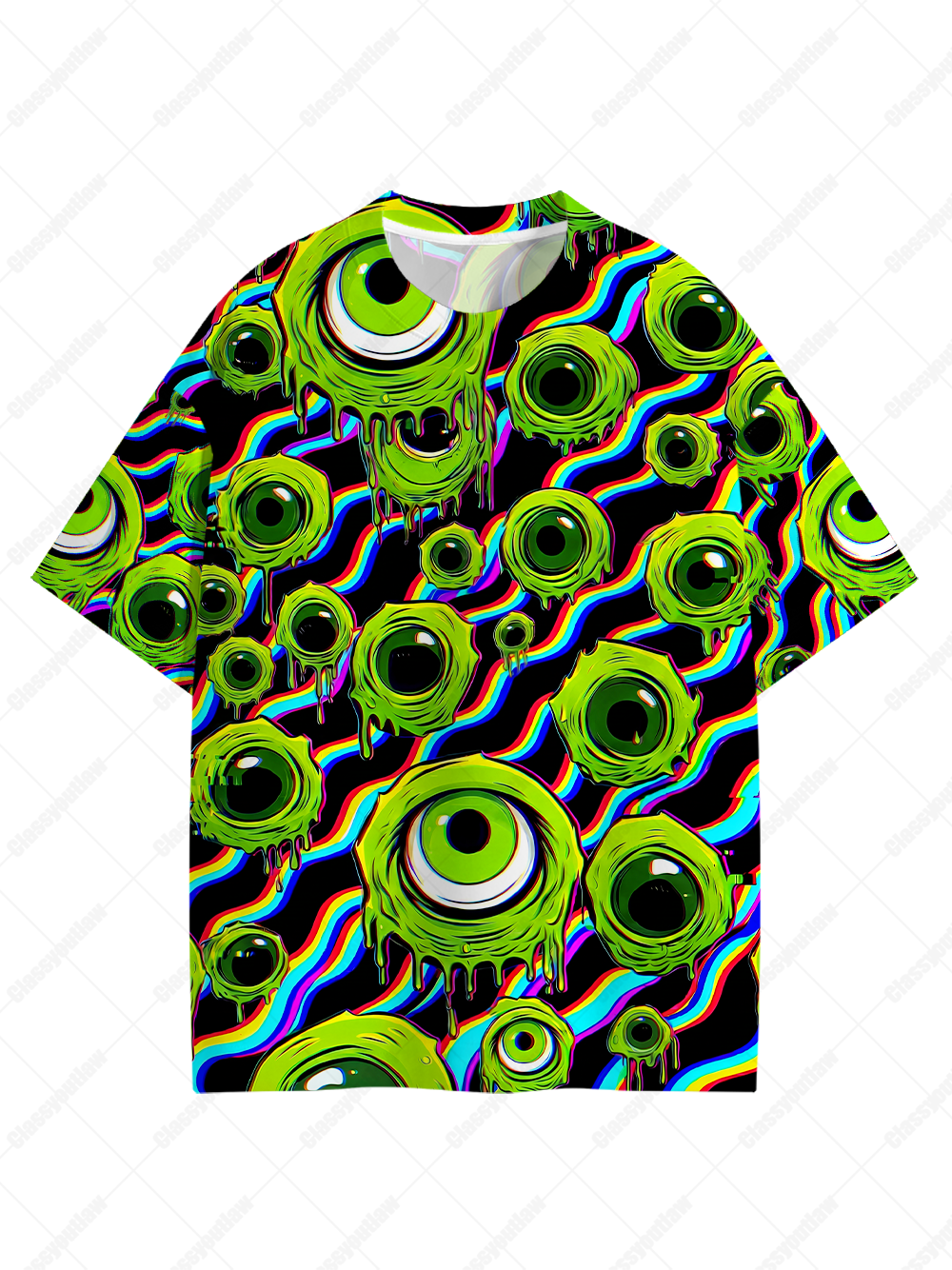 Melted Eyeballs Trip Graphic T-shirt