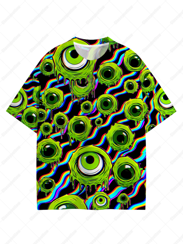 Melted Eyeballs Trip Graphic T-shirt