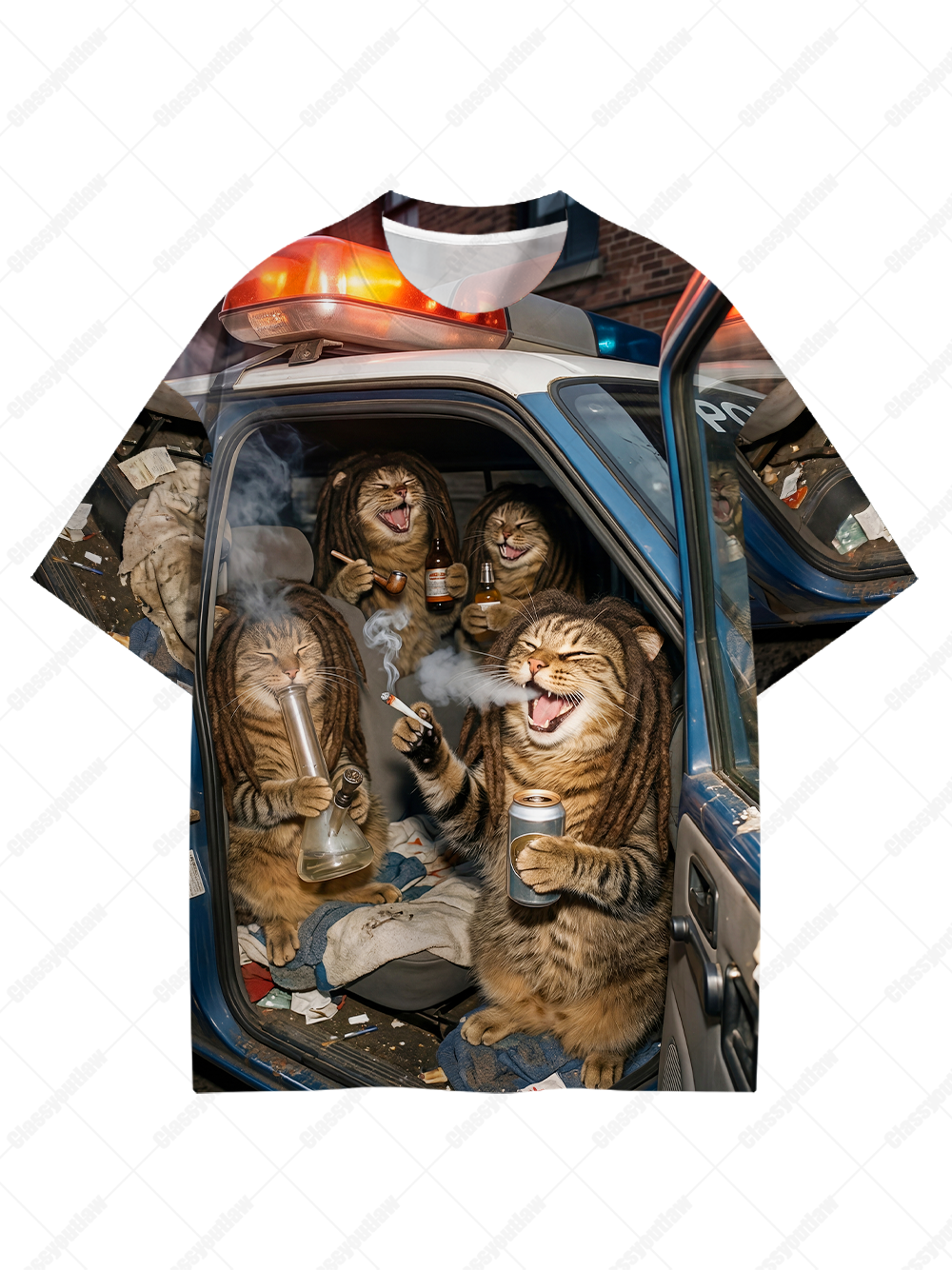 Fur Patrol – Wild Night Meme Graphic T-shirt
