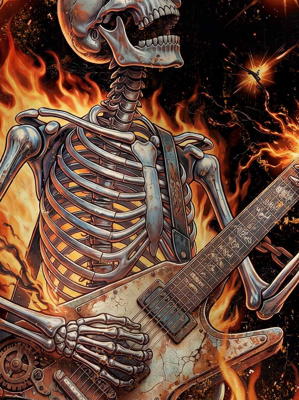 Flaming Bones Graphic T-shirt