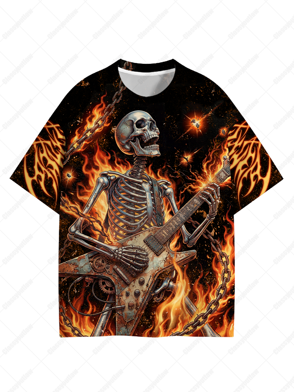 Flaming Bones Graphic T-shirt