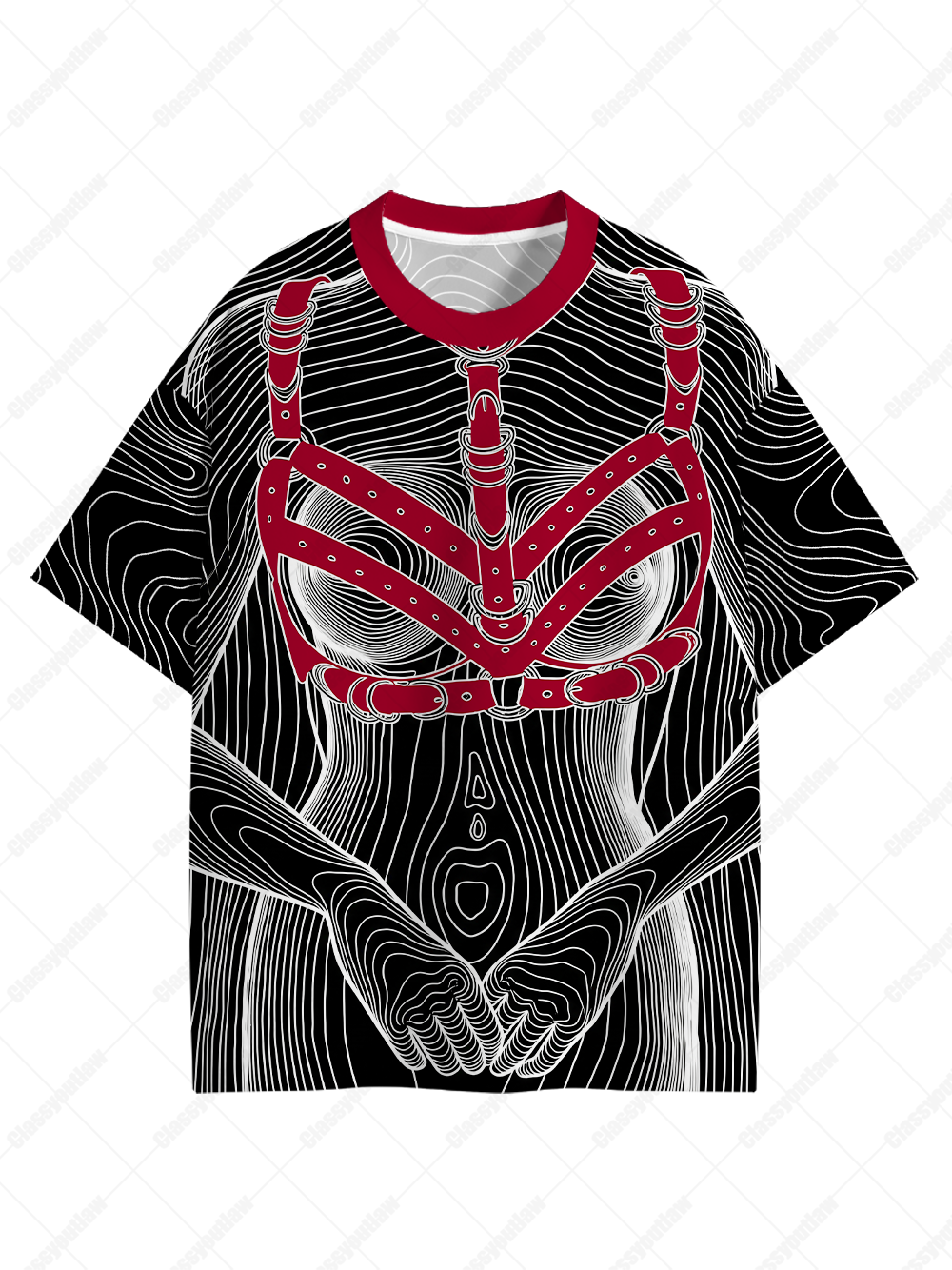 SM line body Graphic T-shirt