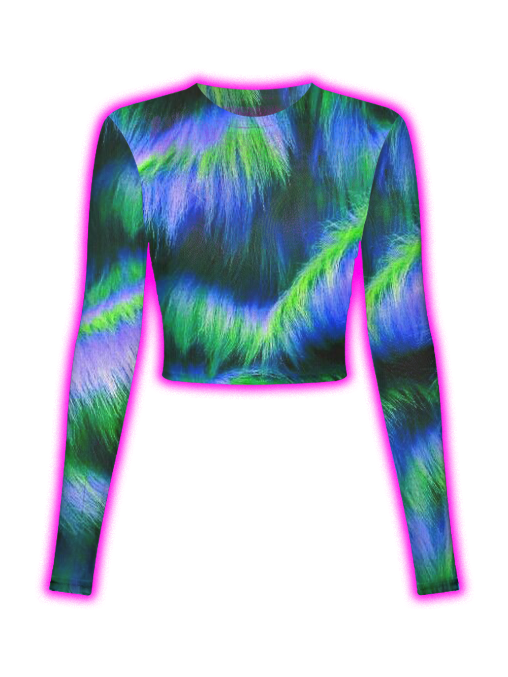 Blue-green fever Mesh Top