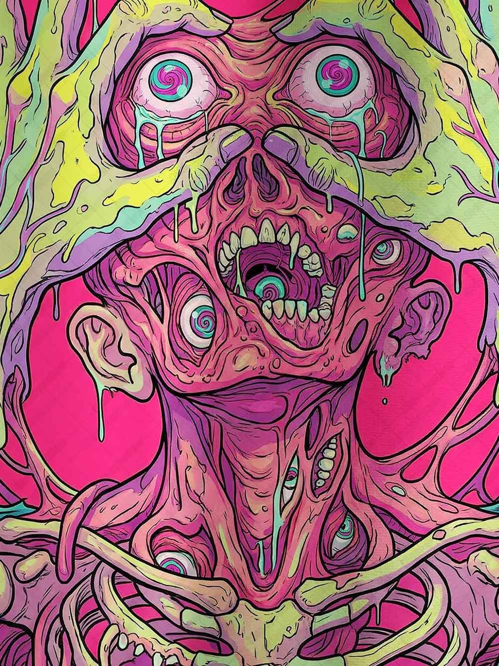 Trippy bones & acid dreams Graphic T-shirt