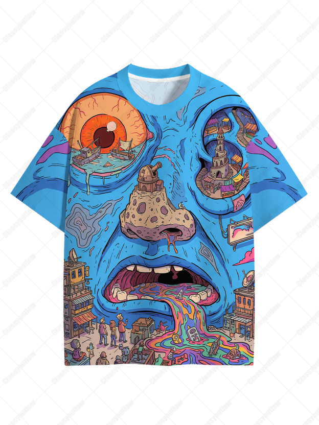 Melting Reality Eco Oversized Graphic Tee