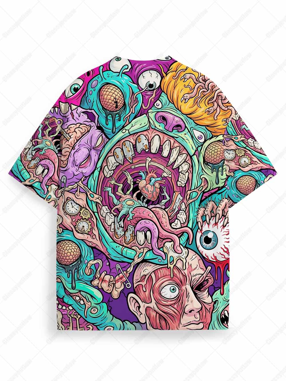 Colorful chaos mood Eco Oversized Graphic Tee