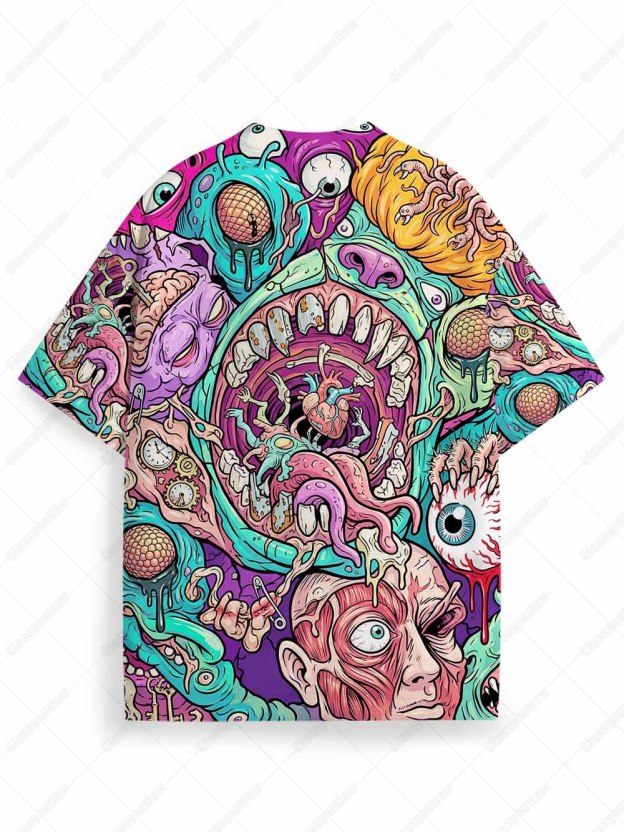 Colorful chaos mood Eco Oversized Graphic Tee