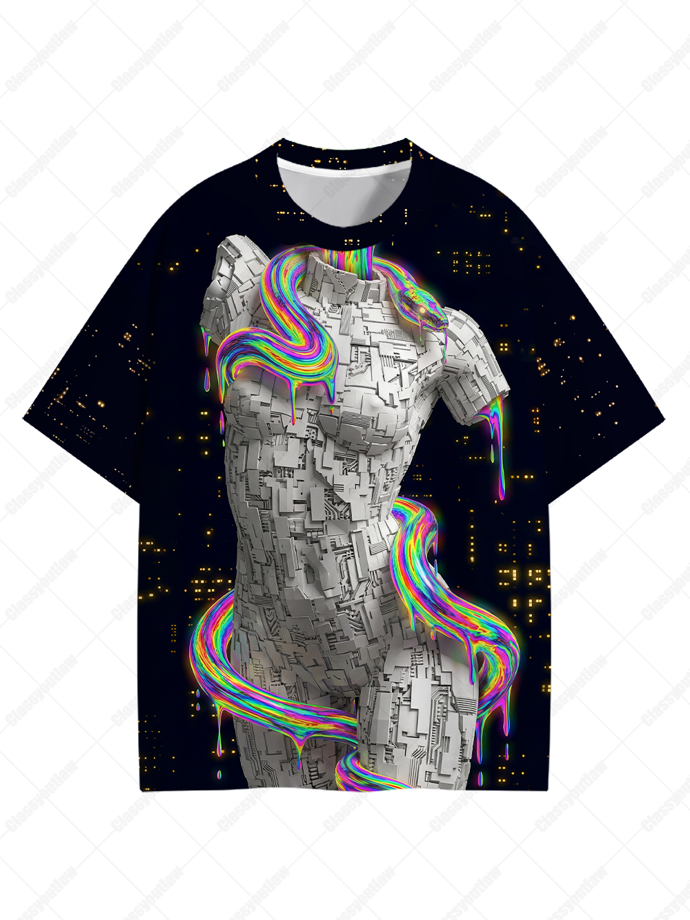 Neon Flow Digital Venus Eco Oversized Graphic Tees