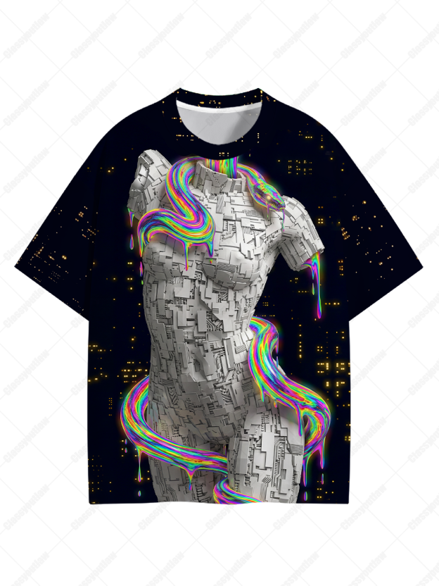 Neon Flow Digital Venus Eco Oversized Graphic Tees