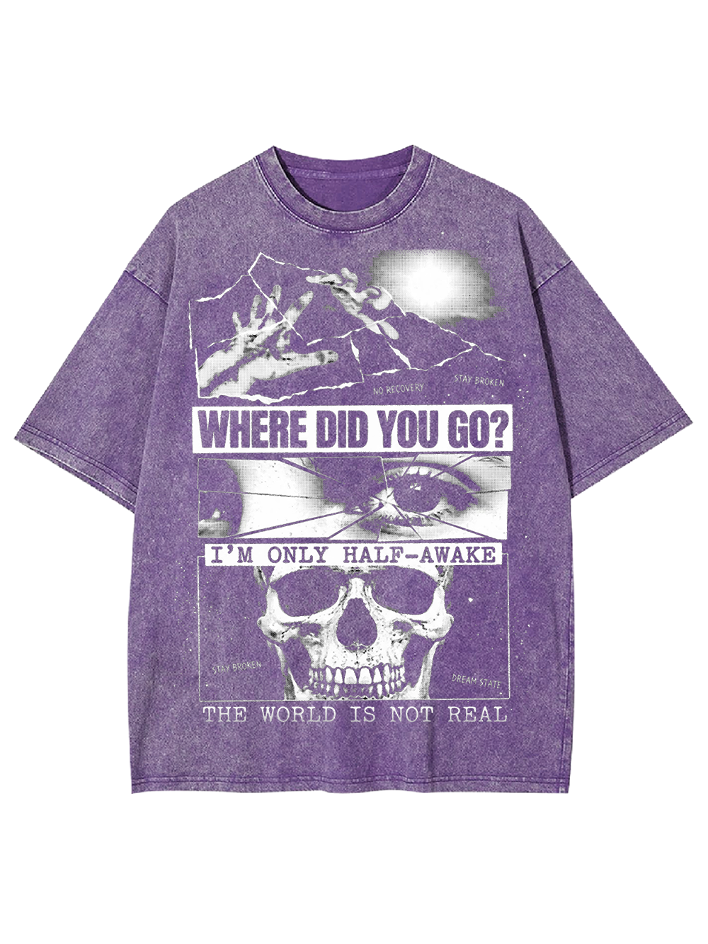 THE WORLD IS NOT REAL Washed Tshirt