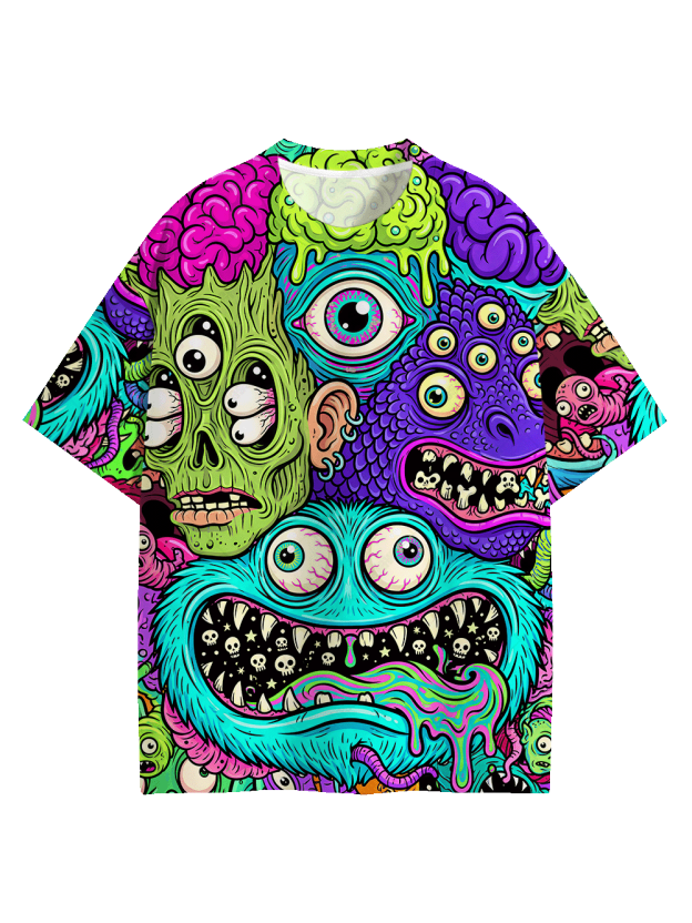 Freakshow Neon Madness Eco Oversized Graphic Tees