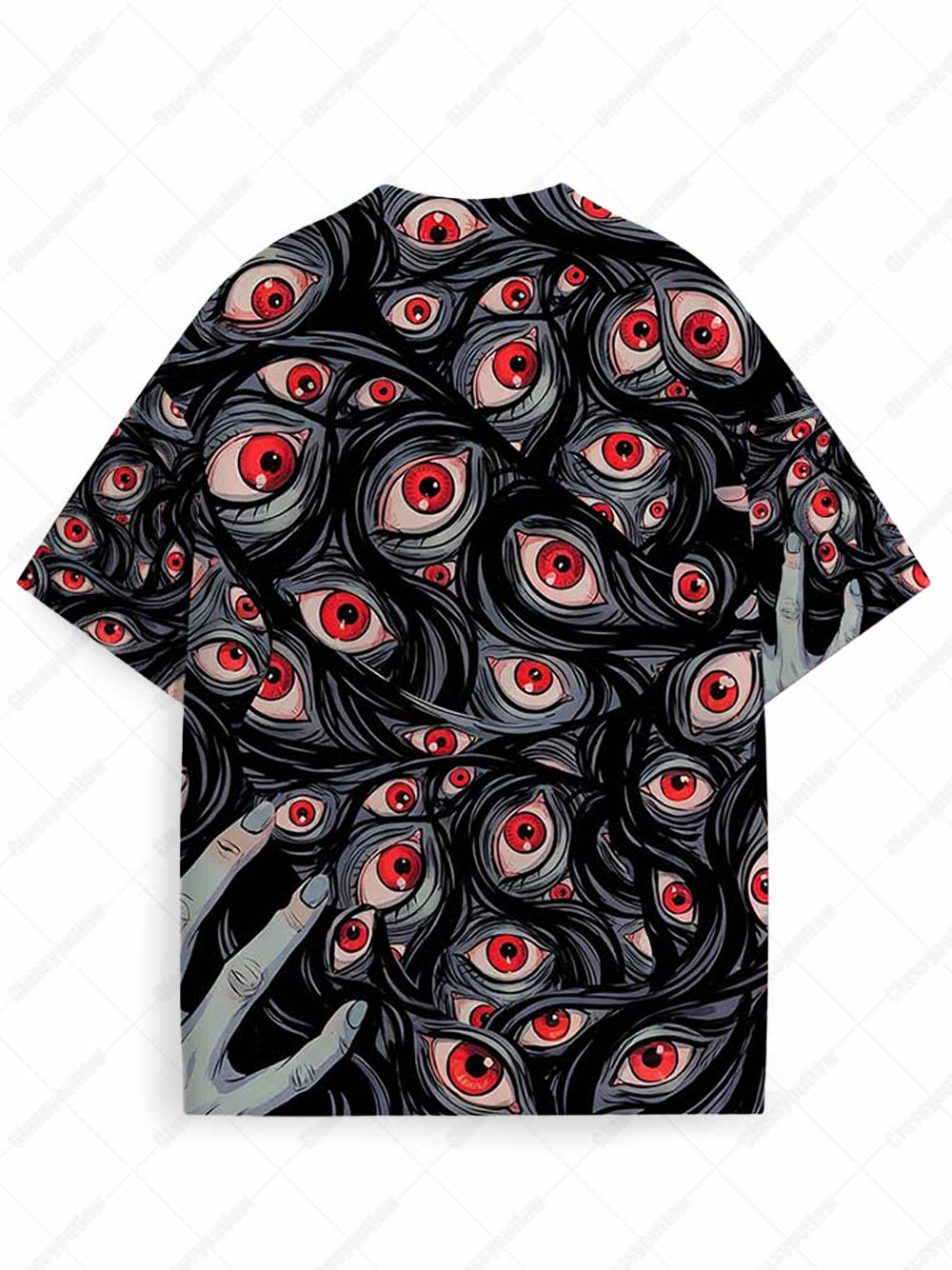 Thousand Eyes Gaze Eco Oversized Graphic Tees