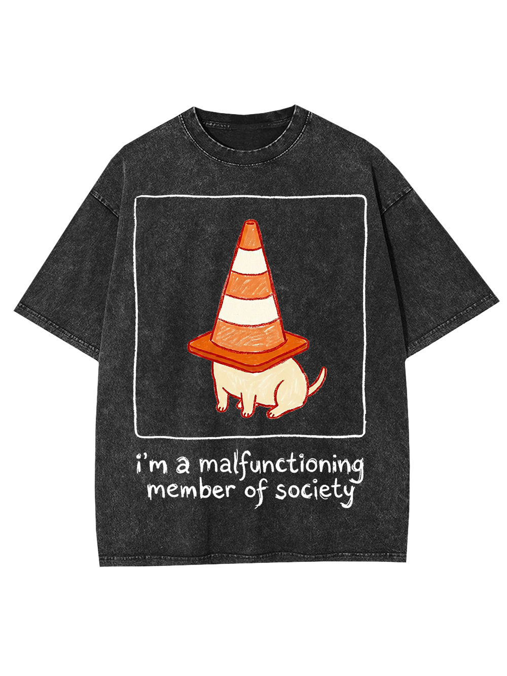 i’m a malfunctioning member of society Washed Tshirt