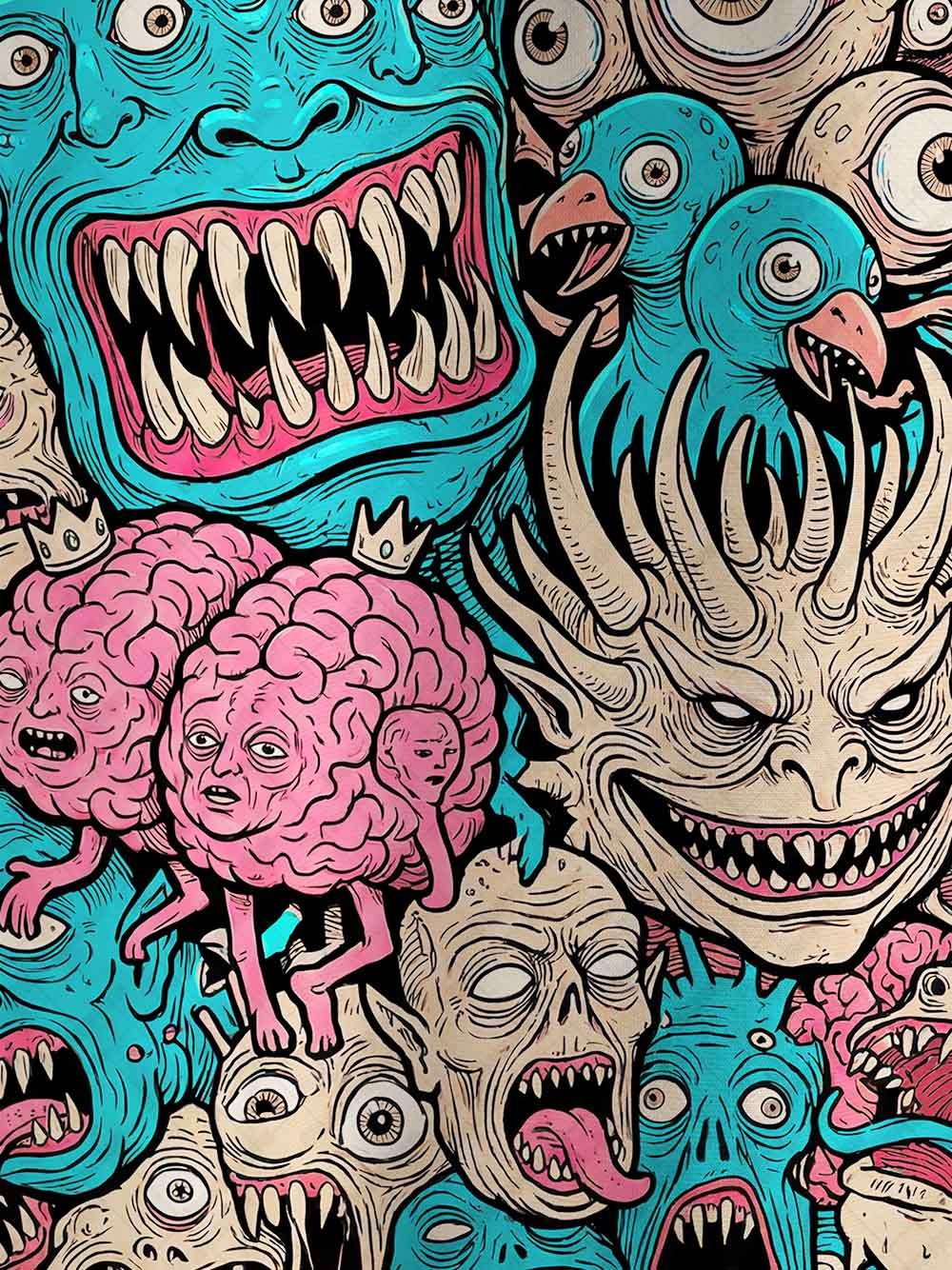 Psycho Carnival Eco Oversized Graphic Tees