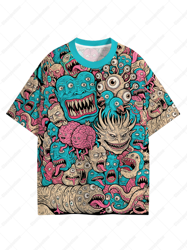 Psycho Carnival Eco Oversized Graphic Tees