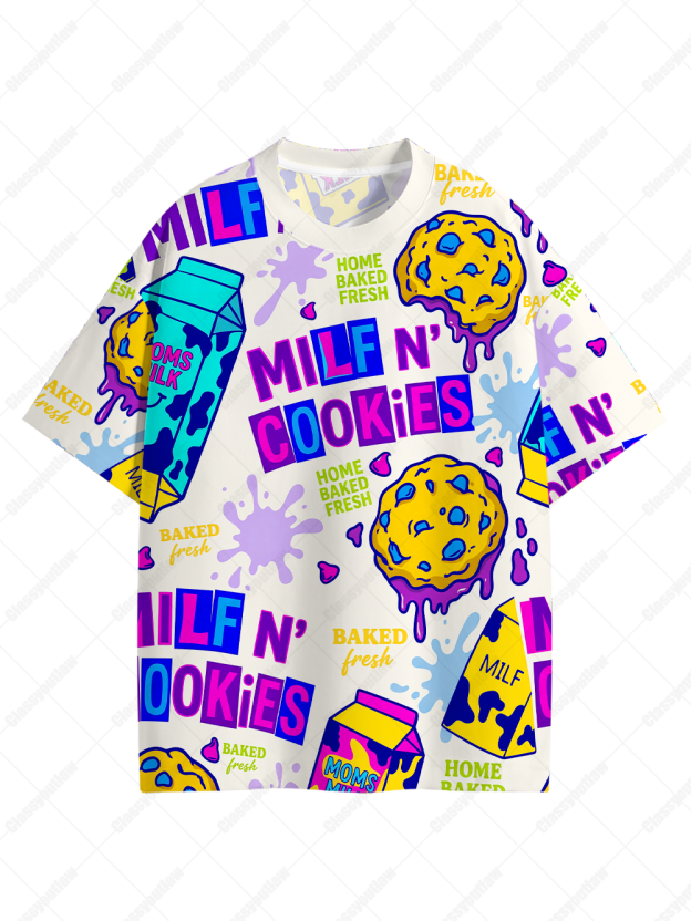 Retro Snack Attack Eco Oversized Graphic Tees