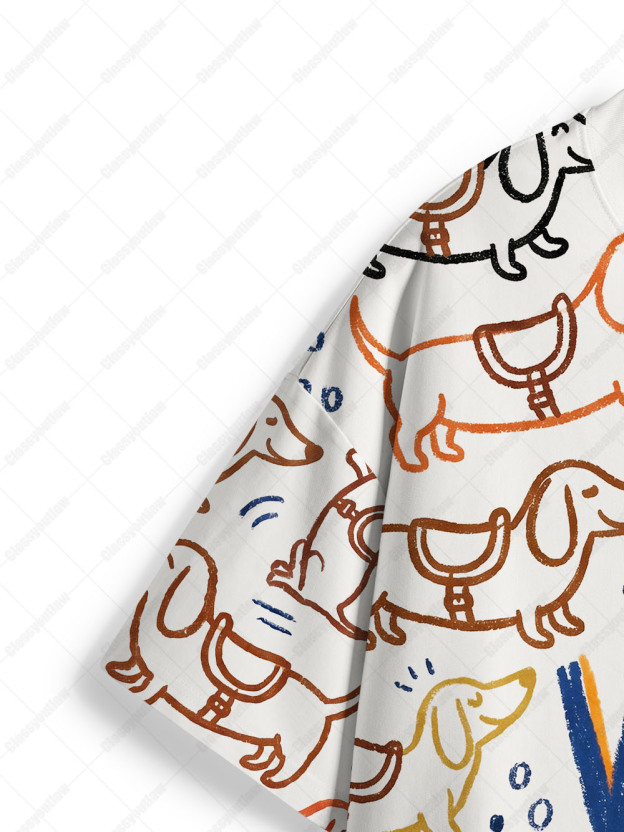WIENER RIDES Eco Oversized Graphic Tees