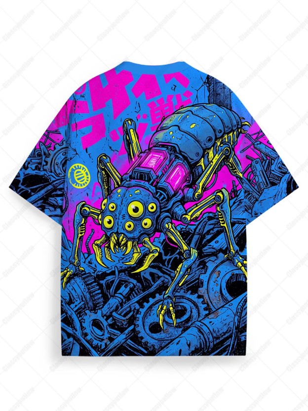 Cyber Cyclops Eco Oversized Graphic Tees
