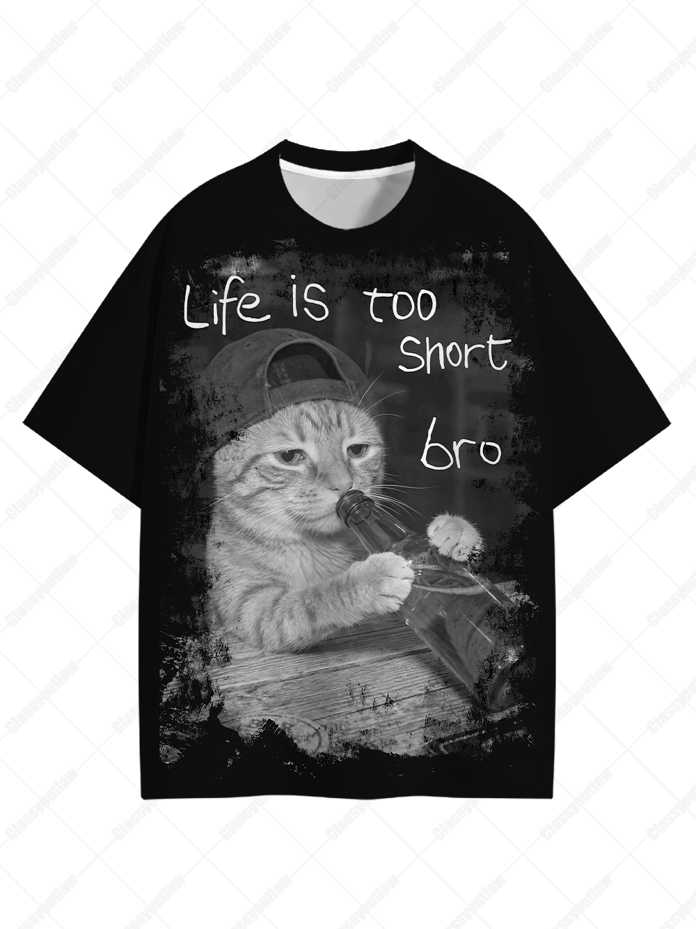 Life Is Too Short, Bro Eco Oversized Graphic Tees