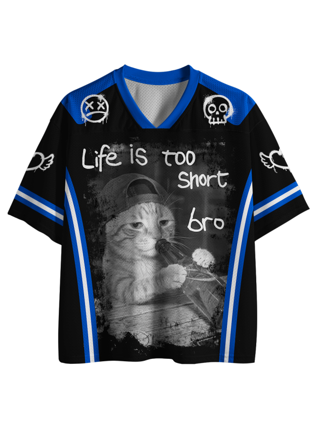 Life Is Too Short Bro Blue Edition Mesh Jersey