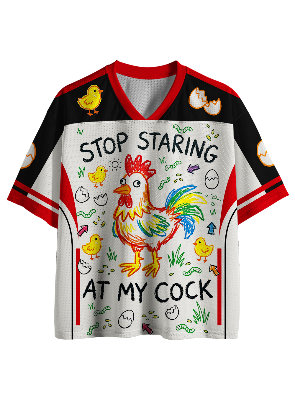 STOP STARING AT MY COCK Mesh Jersey-ClassyOutlaw Sale