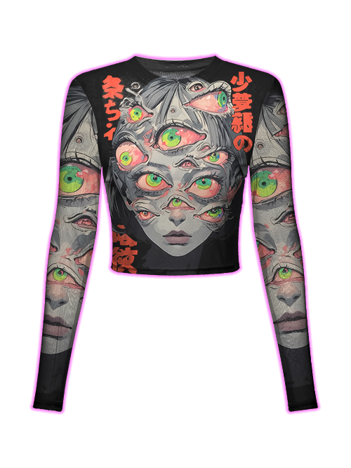 Thousand Eyed Fantasy Mesh Top-ClassyOutlaw Sale
