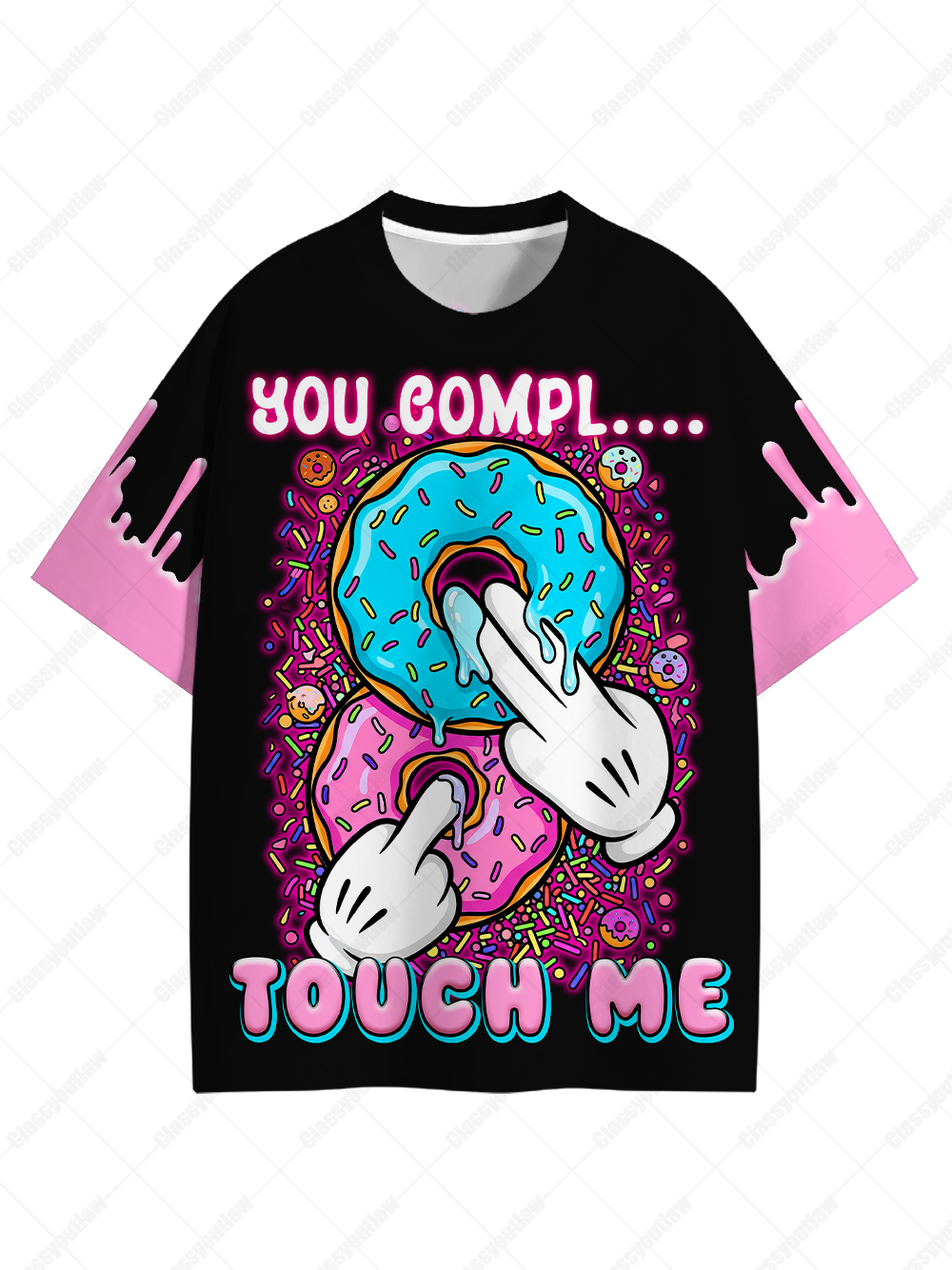 YOU COMPL TOUCH ME Eco Oversized Graphic Tees