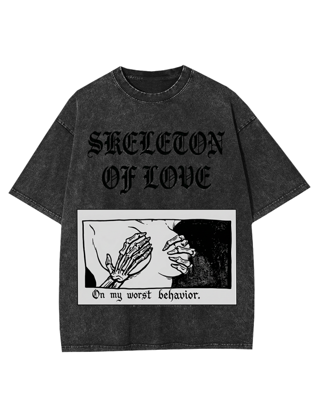Skeleton of Love Washed Tshirt