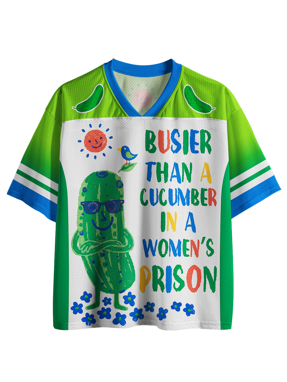 Busier Than A Cucumber In A Women's Prison Mesh Jersey