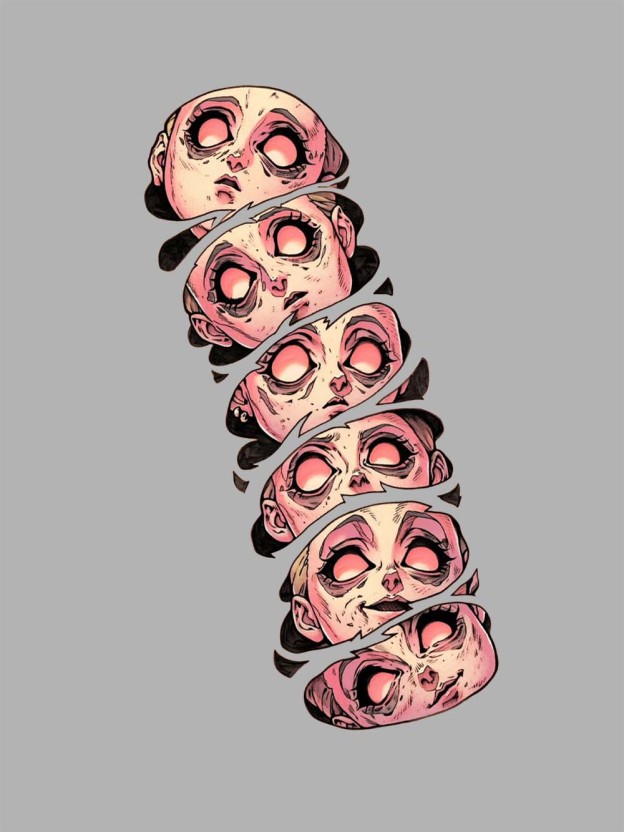 FACES OF DISARRAY WASHED TSHIRT