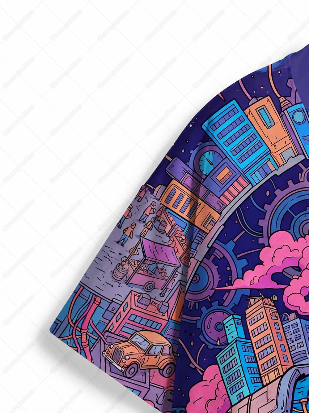 Deep Blue Beast Eco Oversized Graphic Tees