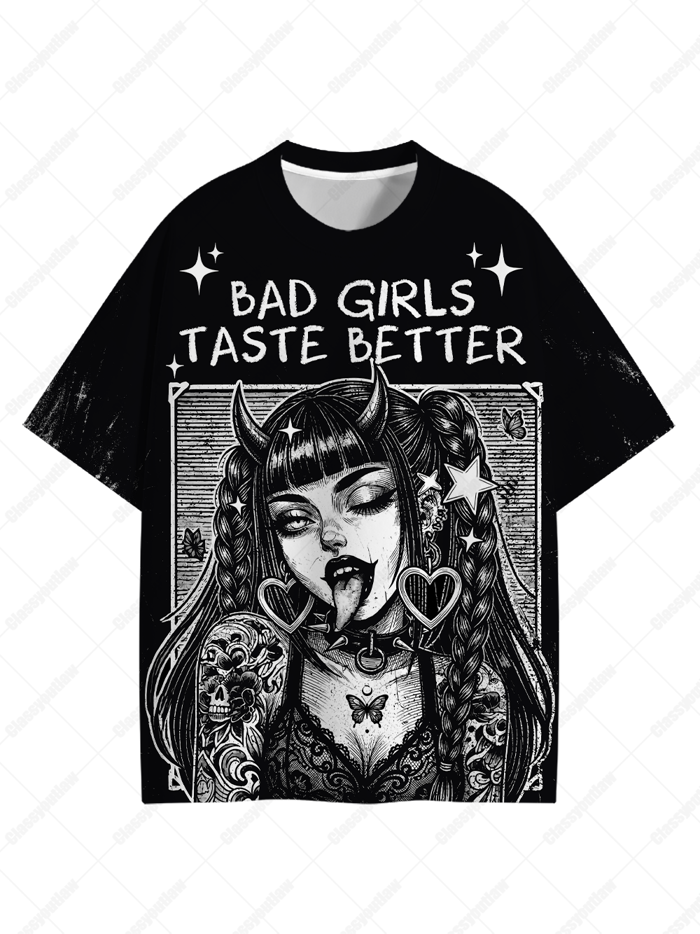 Bad Girls Taste Better Eco Oversized Graphic Tees