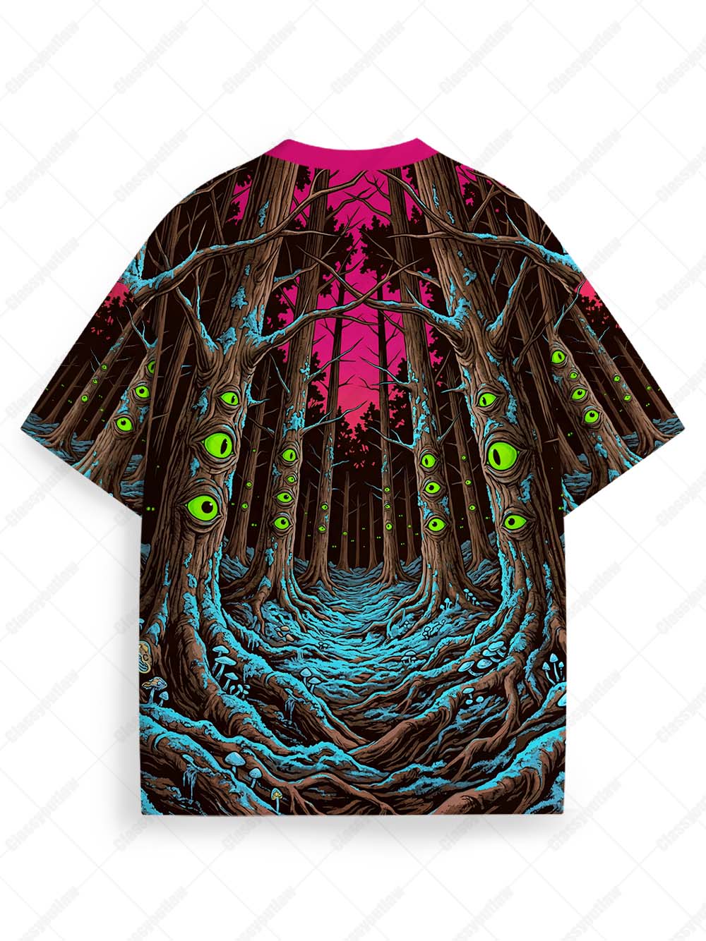 Dreamscape Twisted Trees Eco Oversized Graphic Tees