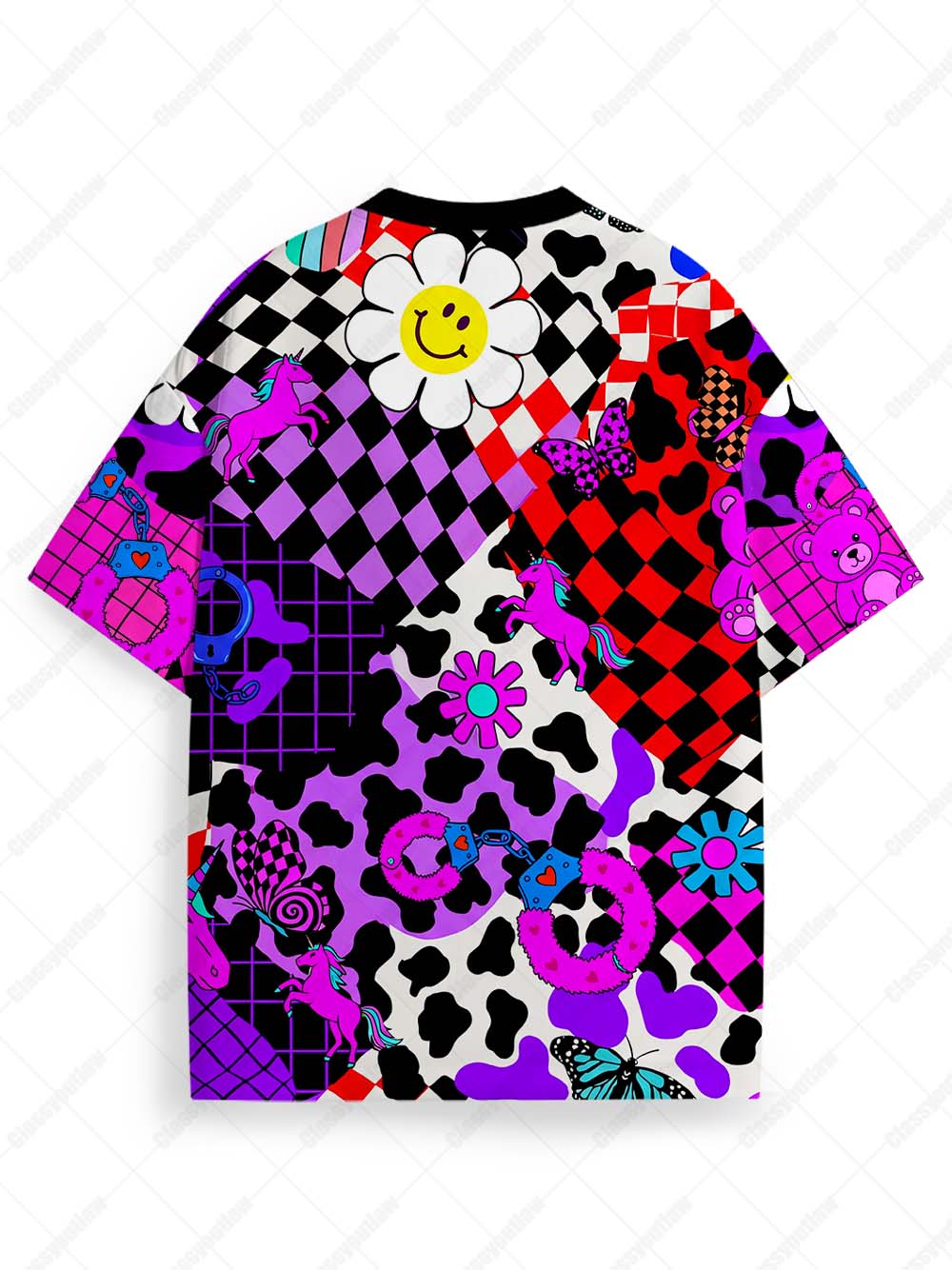 ACIDIC AESTHETIC PATCHWORK ECO OVERSIZED GRAPHIC TEES