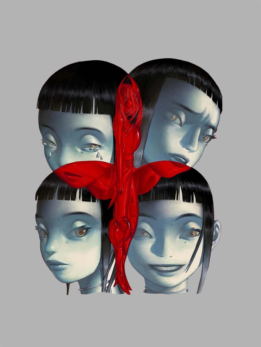 Faces of Duality Washed Tshirt