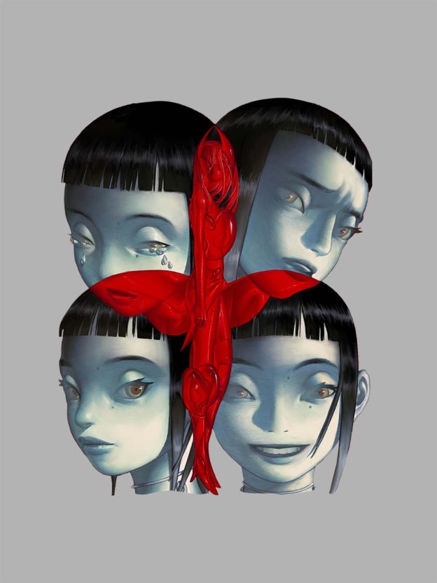 Faces of Duality Washed Tshirt