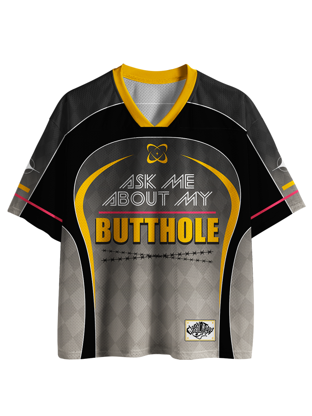 ASK ME ABOUT MY BUTTHOLE MESH JERSEY