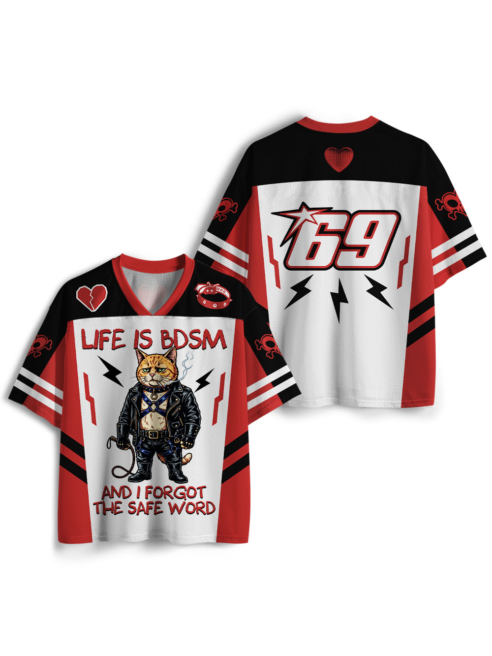 LIFE IS BDSM MESH JERSEY