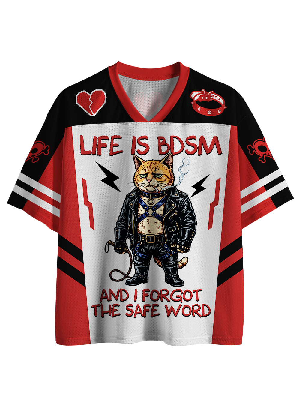 LIFE IS BDSM MESH JERSEY