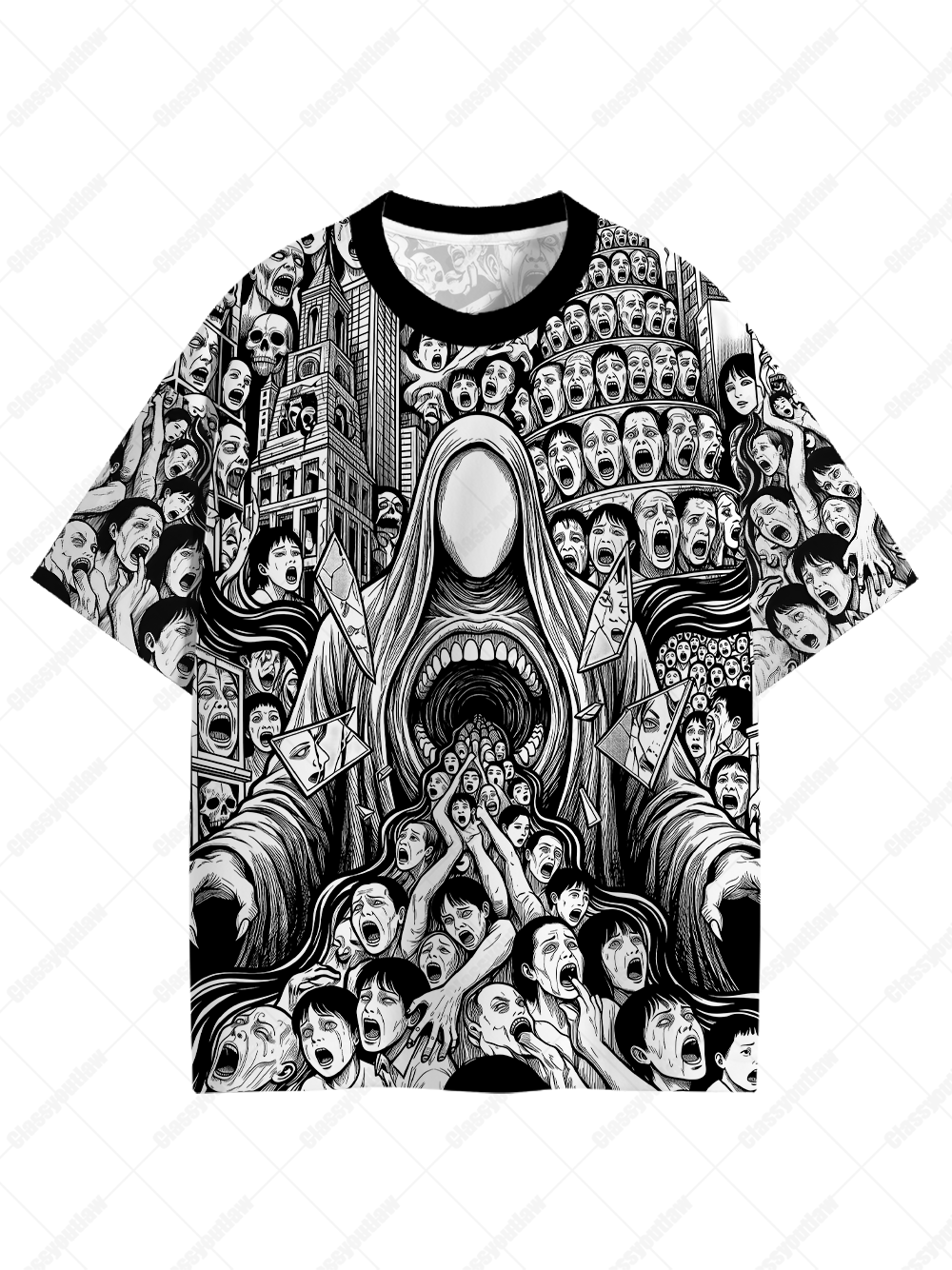NOISE ASSAULT HORROR ECO OVERSIZED GRAPHIC TEES