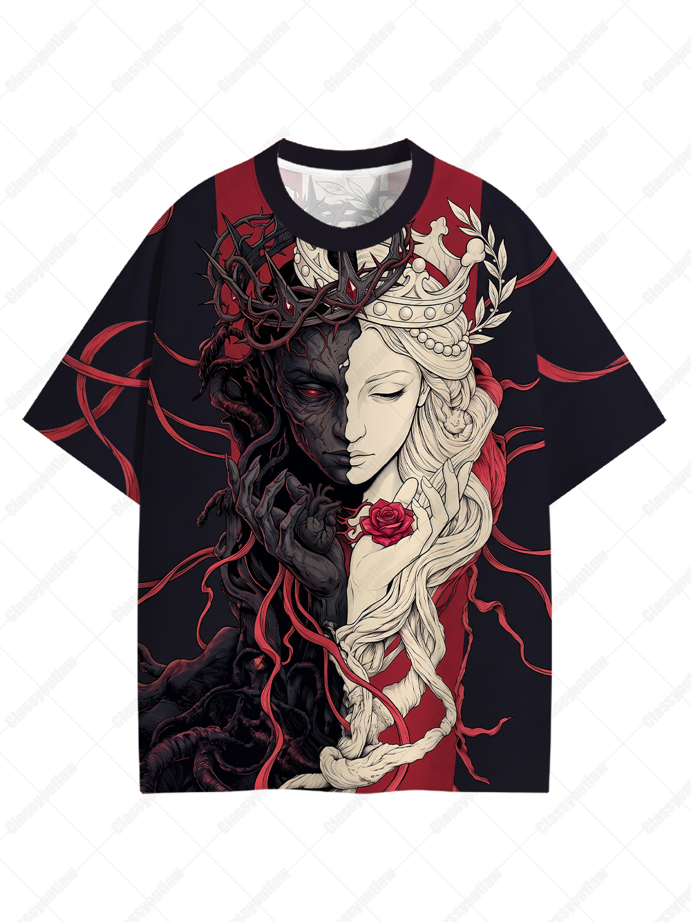DUALITY OF SOUL ECO OVERSIZED GRAPHIC TEES