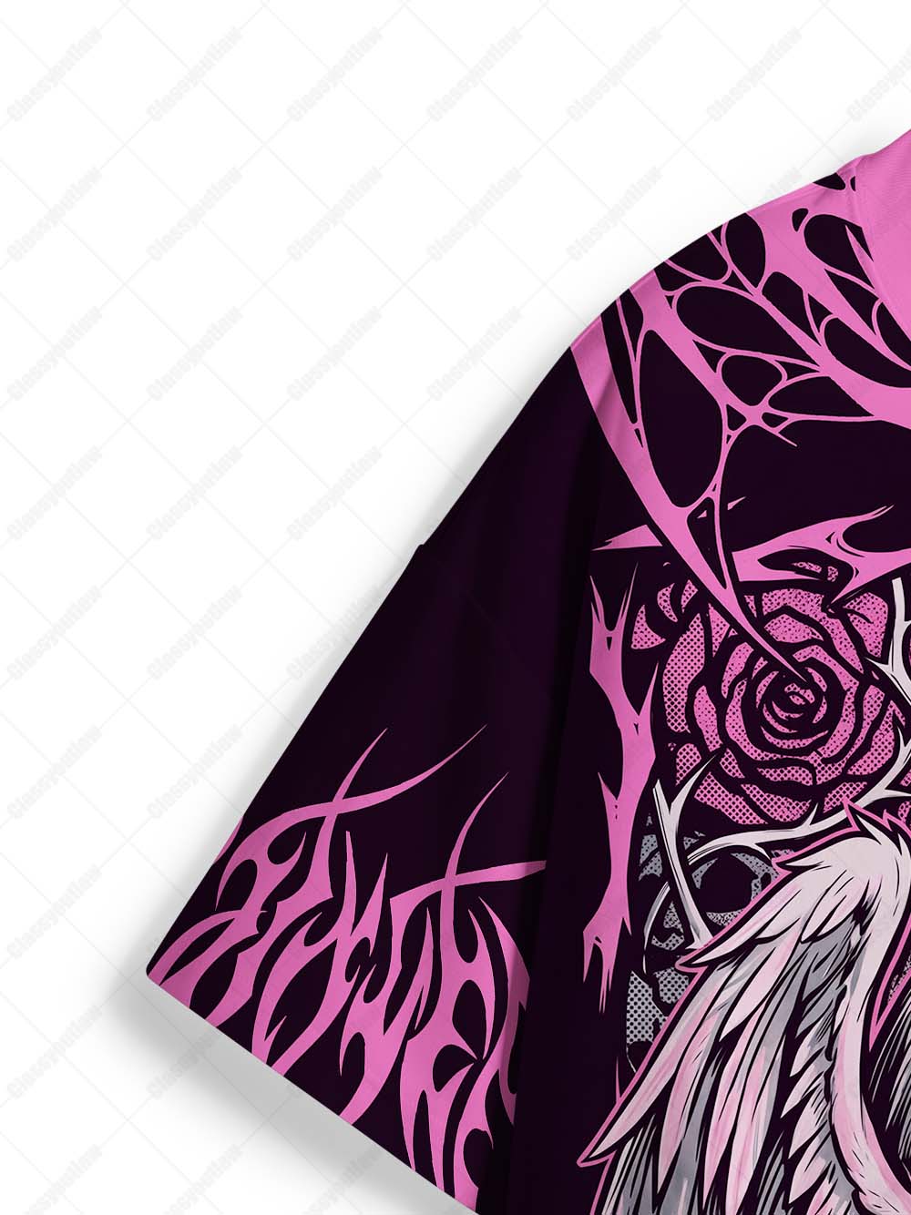 PINK ANGEL AND DEMON LOVERS ECO OVERSIZED GRAPHIC TEES