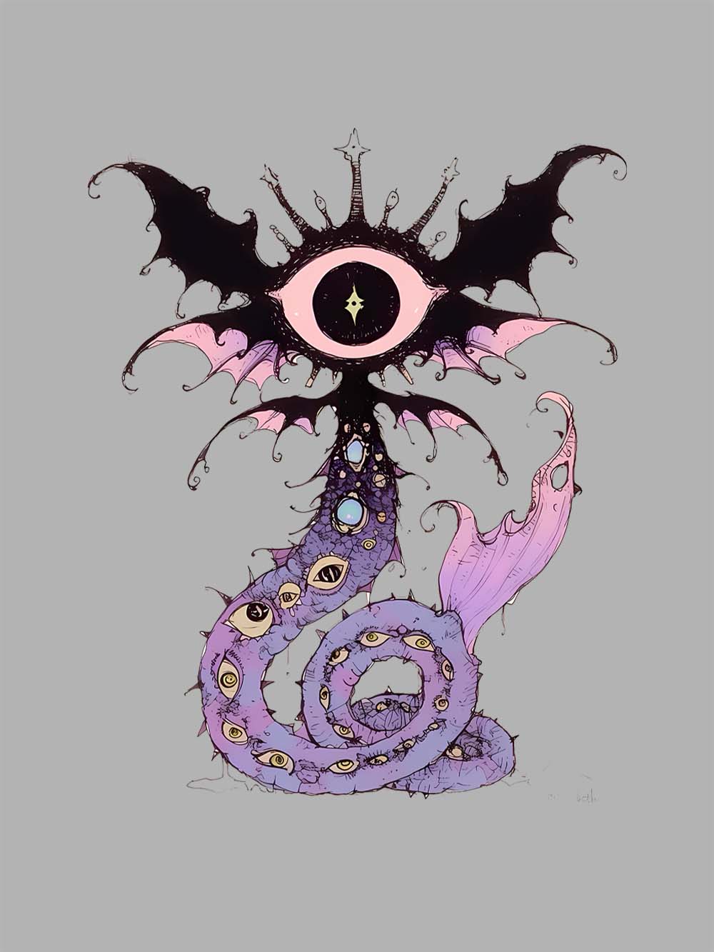 CELESTIAL EYE SERPENT WASHED TSHIRT