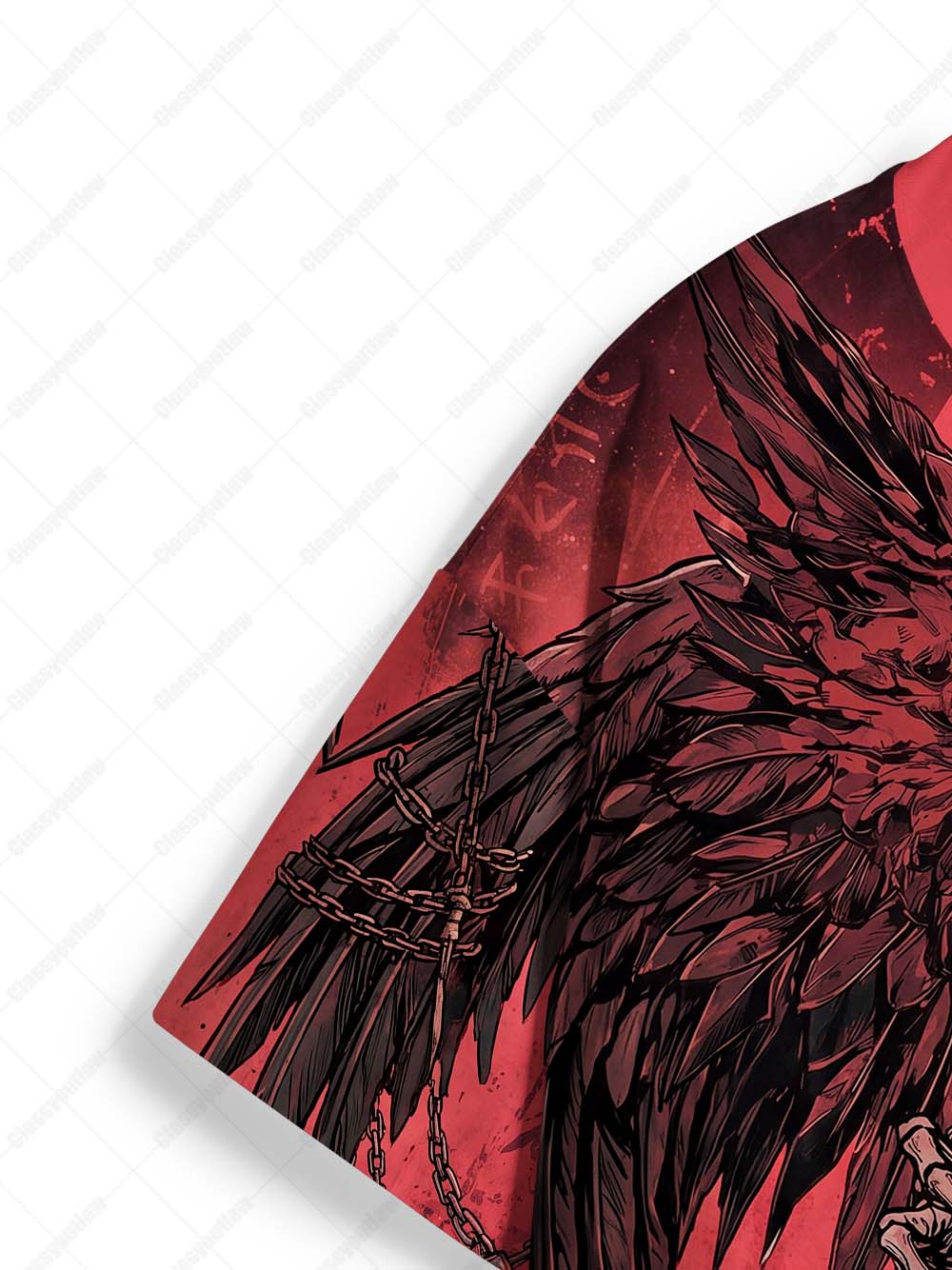 BLOOD WINGS SKELETON REAPER ECO OVERSIZED GRAPHIC TEES