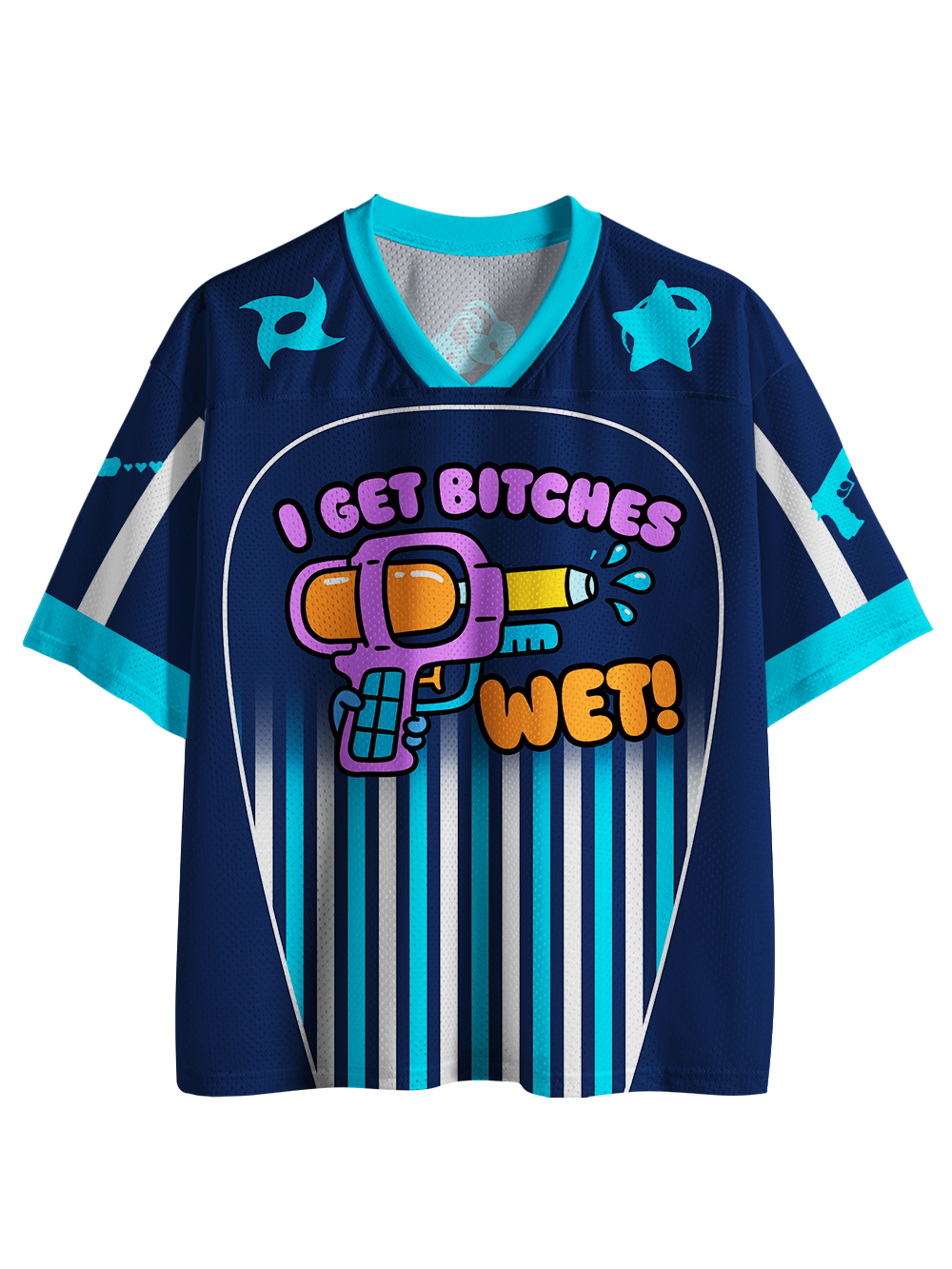 I GET BITCHES WET MESH JERSEY